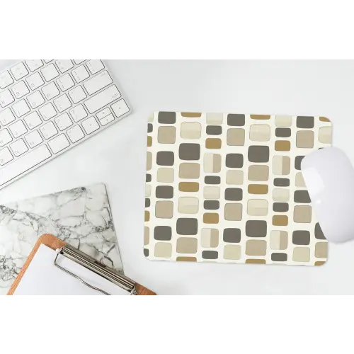 Blokken - Vintage - Grijs muismat rubber klein 262 -witbureau