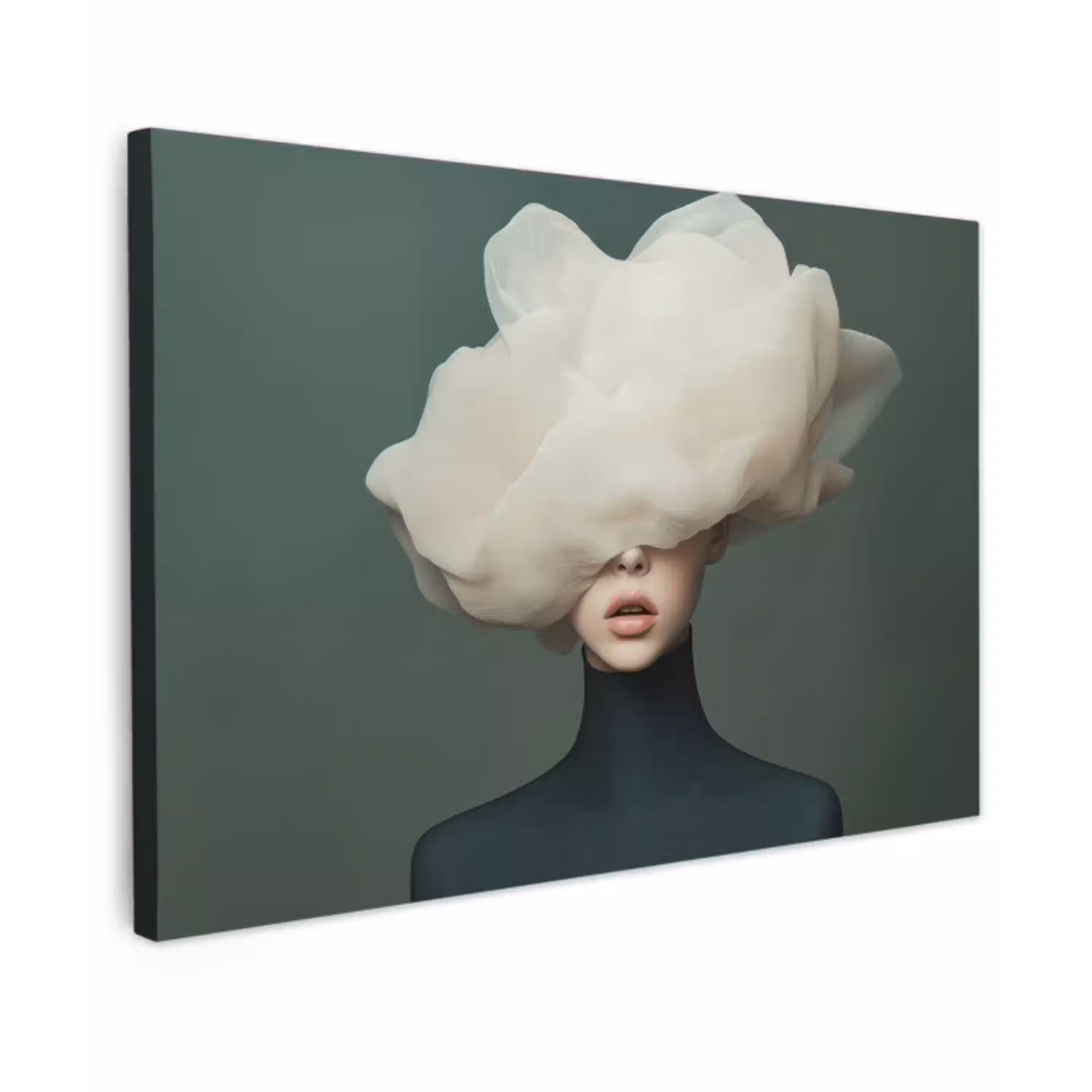 Hoed - Vrouw - Beige canvas 2cm klein -z3d
