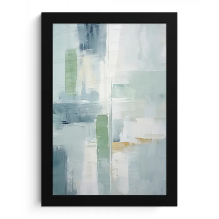Verf - Moderne kunst - Abstract - Grijs fotolijst zwart zonder passe partout klein -3d