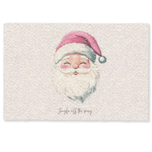 Kerstman - Kerst - Quote - Beige Deurmat klein -zkaufland3d