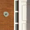 Olijfgroen met stippen - Traditioneel Naambord Organisch middel -sfeer3