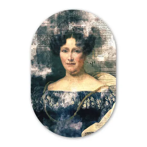 Johanna Henriette Engelen - Dubois Drahonet - Krant Wandcirkel Ovaal Forex klein -3d
