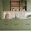Textuur - Reliëf - Beige keuken achterwand 2 middel 871 -sfeer3