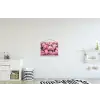 Flamingo - Roze - Dieren textielposter latten blank klein -kinderkamer
