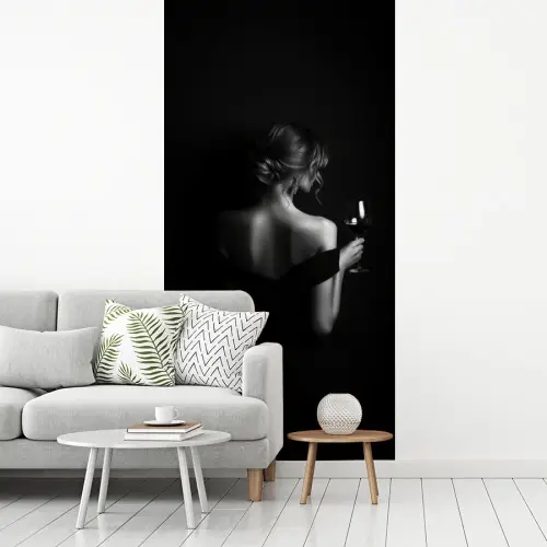 Vrouw - Wijn - Jurk fotobehang vinyl groot -woonkamer