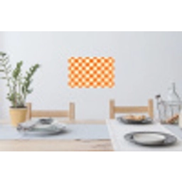 Schaak - Patroon - Oranje Muursticker klein 286 -eettafel