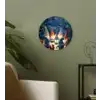 Winter - Gnooms - Eekhoorns - Meerkleurig Wandcirkel kunststof plaat 5mm dik klein -sfeer3