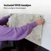 Beton  - Grijs - Muur Inductie beschemer met haakjes klein 777 -ky-ophangen-nl