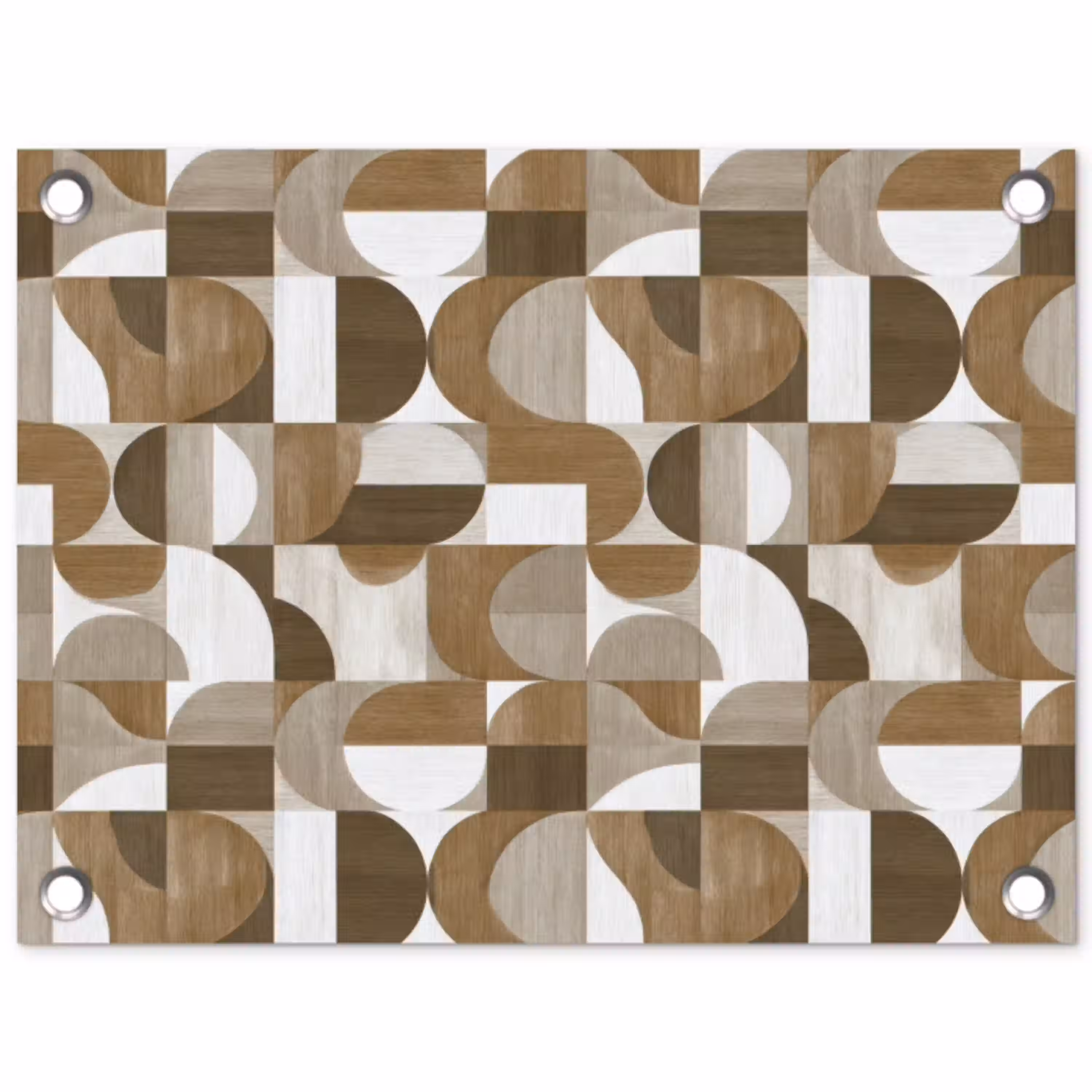 Abstract - Retro - Bruin tuinposter los doek klein 239 -3d