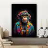 Chimpansee met Hawaii blouse canvas 2cm klein -sfeer6