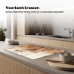 Schermbloem - Droogbloem - Winter - Beige - Minimalistisch Inductie beschermer vinyl 3mm klein -sfeer1