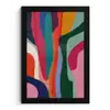 Vormen - Bochten - Kleurrijk - Abstract fotolijst zwart zonder passe partout klein -3d