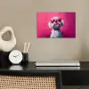 Pink - Hond - Bubbel poster papier klein -sfeer1