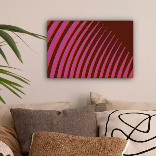Lijnen - Rood - Beweging canvas 2cm klein -sfeer1