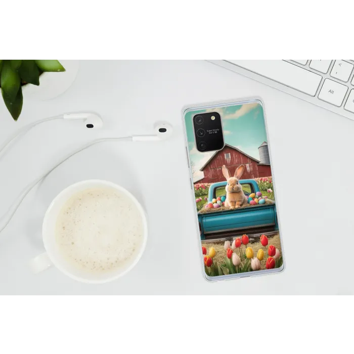 Konijn - Boerderij - Eieren Telefoonhoesje Samsung Galaxy S10 Lite klein -oordopS10Lite