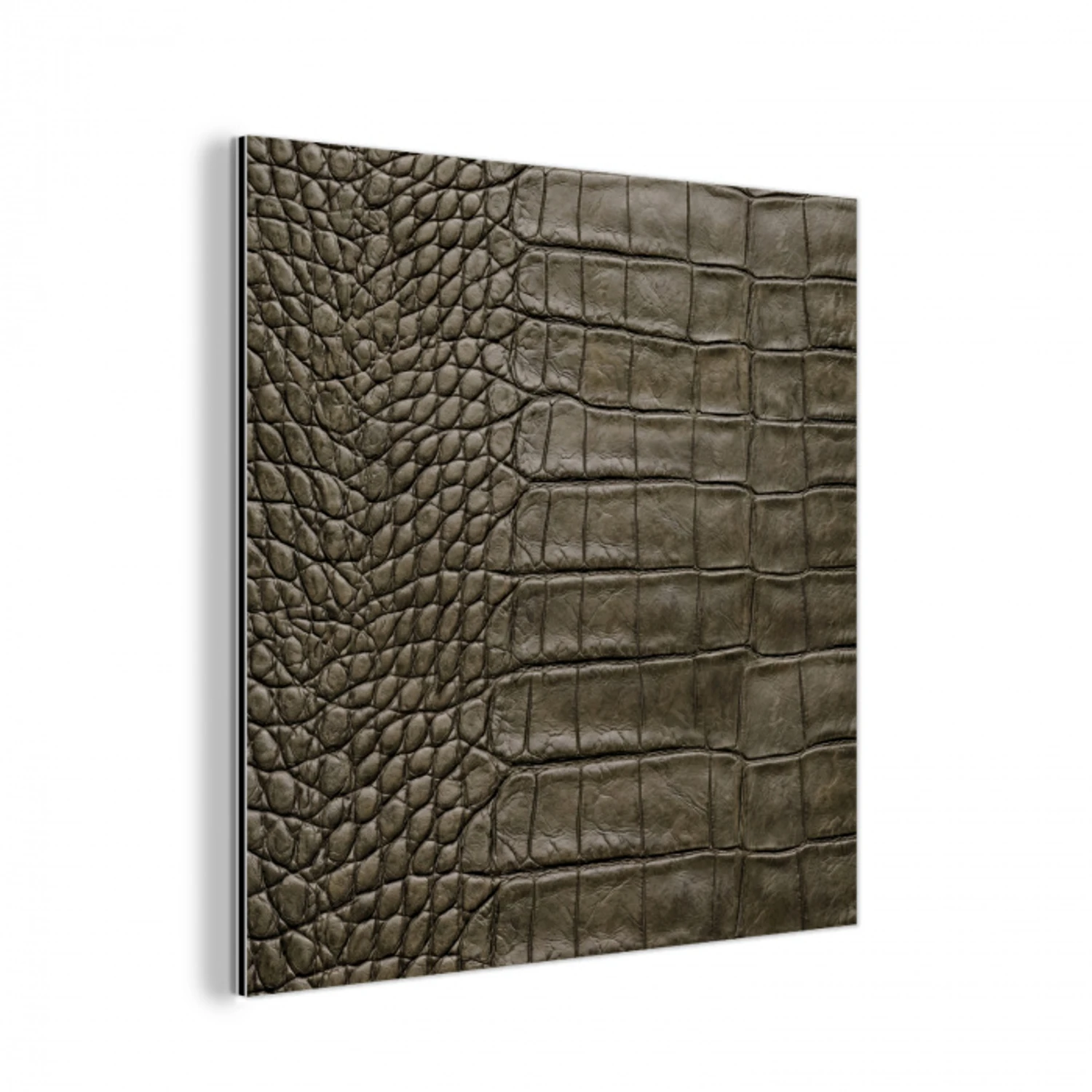Krokodillenleer - Structuur - Groen aluminium wit klein -3d