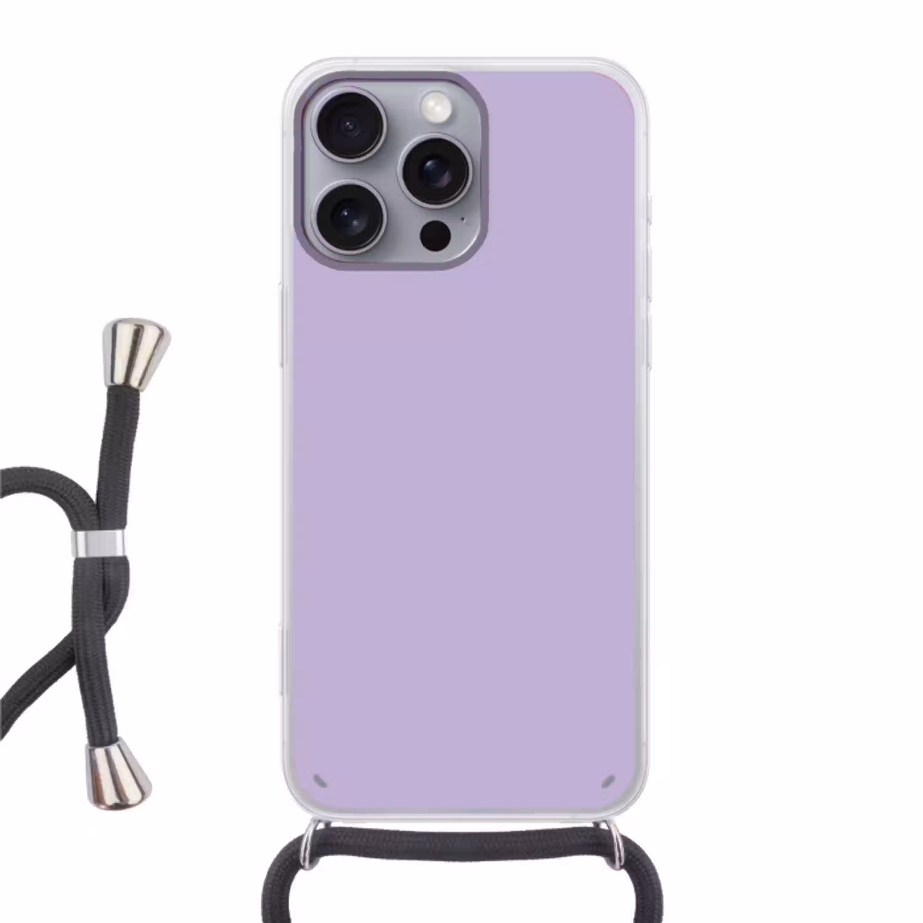 Pastel - Lilac - Paars Hoesje iPhone 16 Pro Max met koord klein 804 -3d
