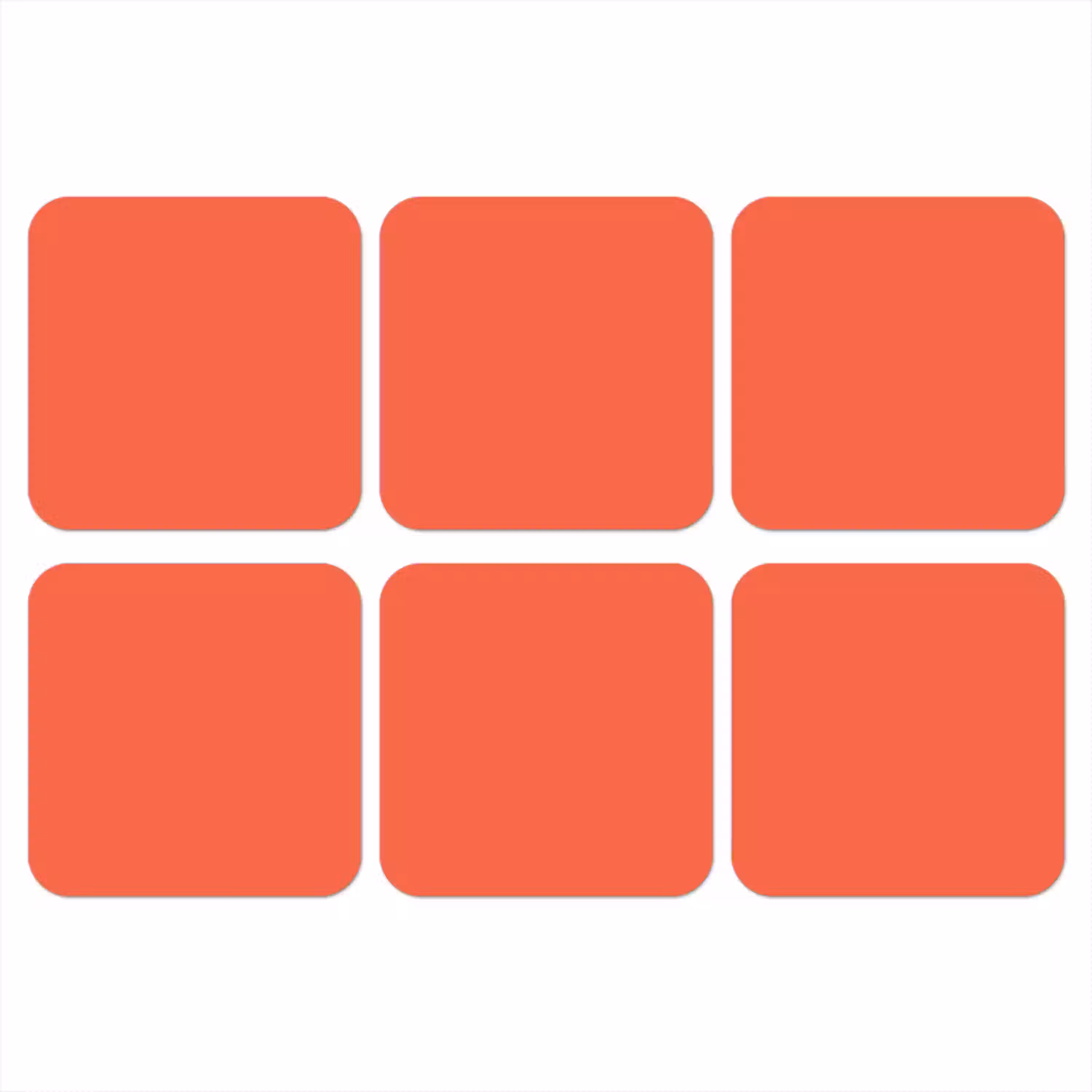 Sunset - Salmon - Oranje onderzetter kurk middel 366 -3d