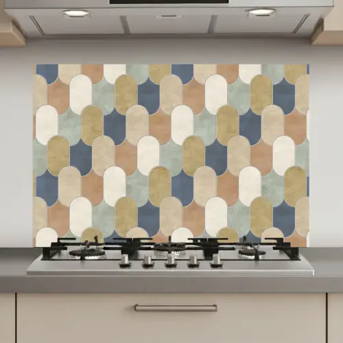 Harmonie - Patroon - Kleurrijk keuken achterwand spatscherm klein 900 -3d_website
