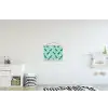 Donkergroen - Dinosaurussen - Afdrukken - Bladeren textielposter latten blank klein -kinderkamer