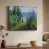 Bloemen - Meer - Bergen - Groen Textielframe - compleet frame klein -sfeer3