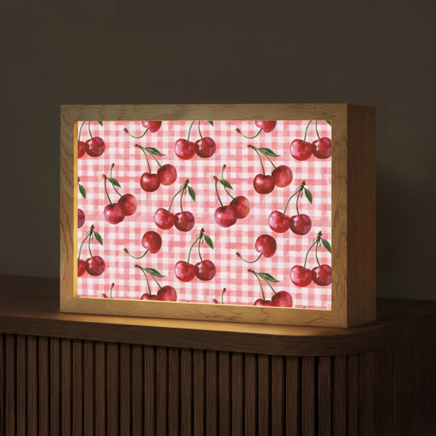 Kersen - Blokken - Rood Light Box met kabel (Tafellamp) klein 924 -z3d_website