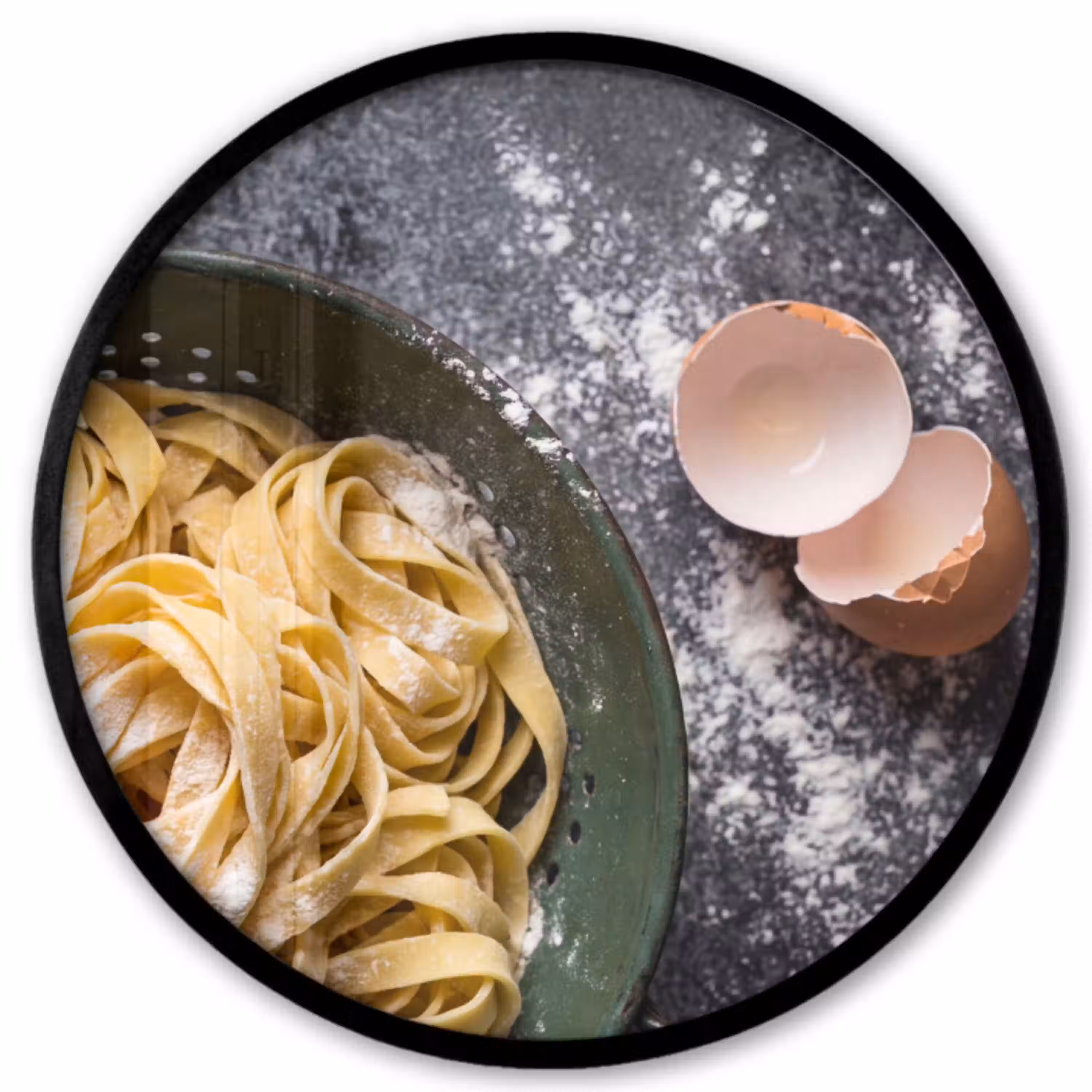 Pasta - Keuken - Eten Fotolijst rond zonder passe partout klein -3d