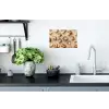 Kastanje Champignons - Beige Muursticker klein -keuken