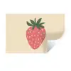 Aardbei - Minimalistisch - Rood - Fruit Muursticker klein -3d