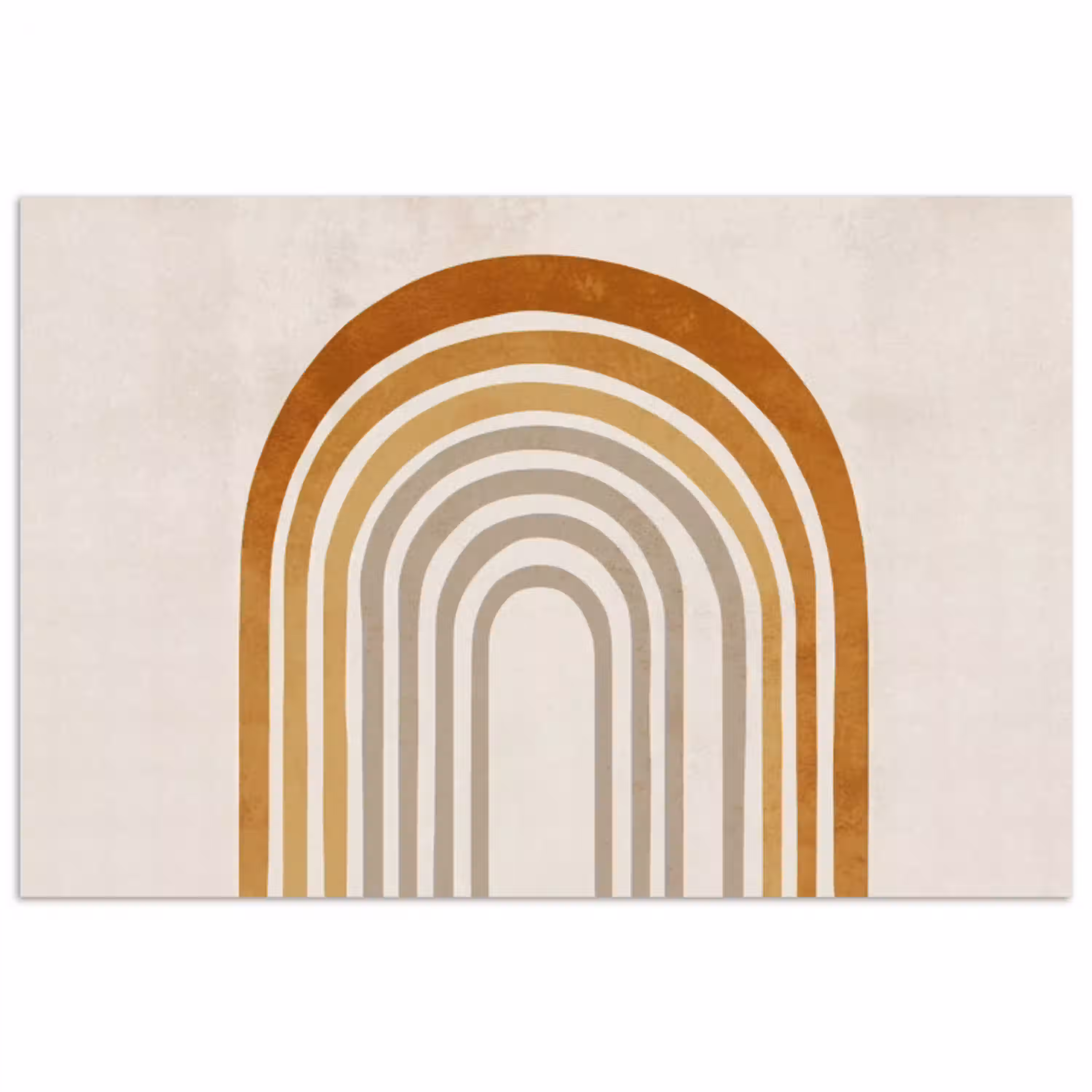 Minimalistisch - Boog - Lijnen - Beige poster papier klein -3d