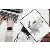 Lelies - Elegant - Zwart - Wit laptophoes neopreen klein -bureau