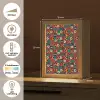 Bruin - Retro - Disco - Patroon Light Box met kabel (Tafellamp) klein 925 -USP_NL