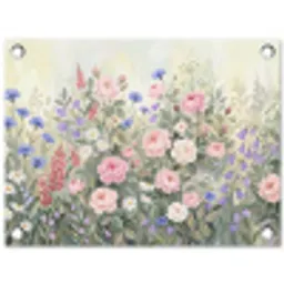 Bloemen - Tuin - Natuur - Kleurrijk tuinposter los doek klein -3d