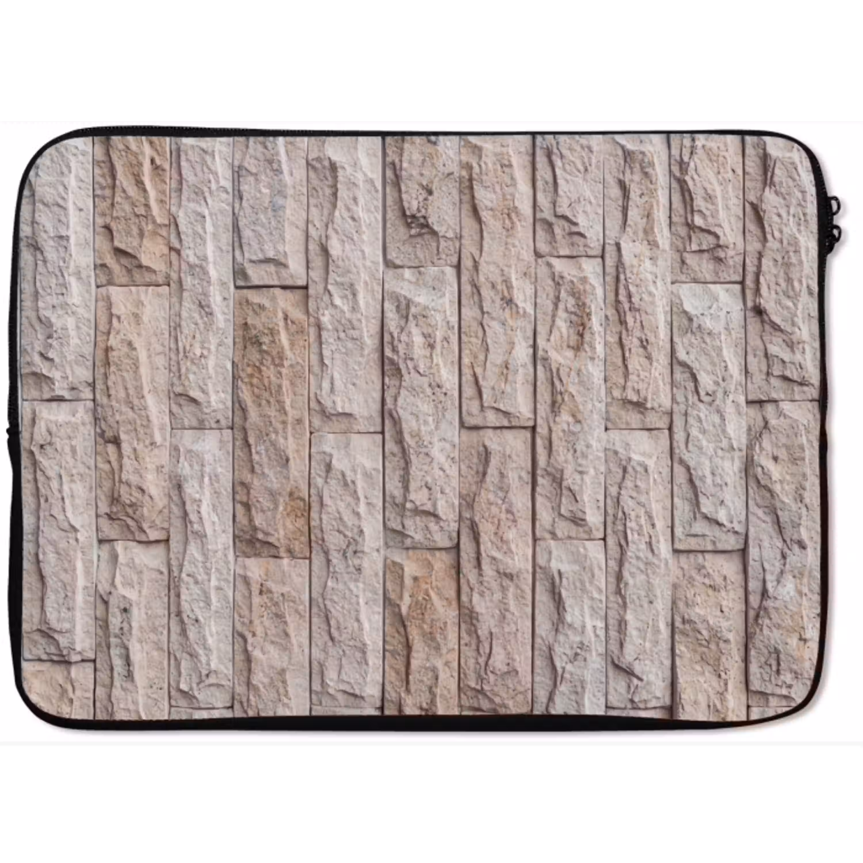 Muur - Steen - Ruw - Beige - Textuur laptophoes neopreen klein -zkaufland3dotto