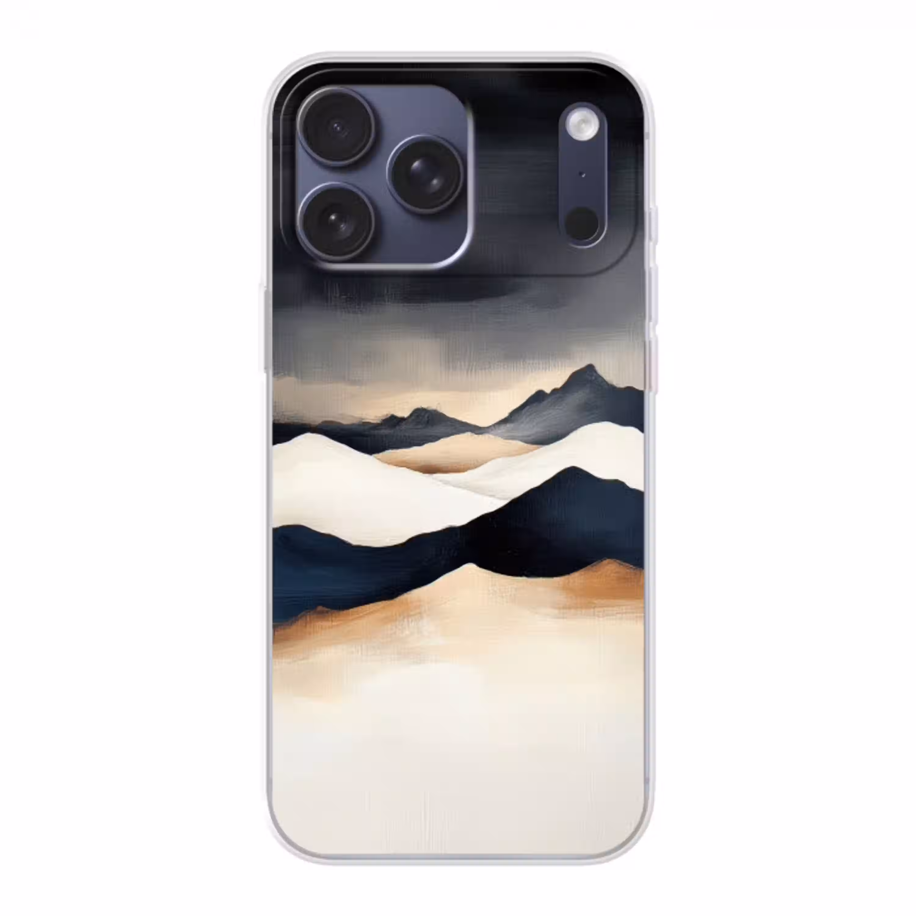 Bergen - Donkerblauw - Landschap Telefoonhoesje iPhone 17 Pro Max klein -3d