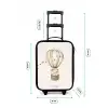 Olifant in een luchtballon Kinderkoffer - Zwart klein -productfoto_formaten