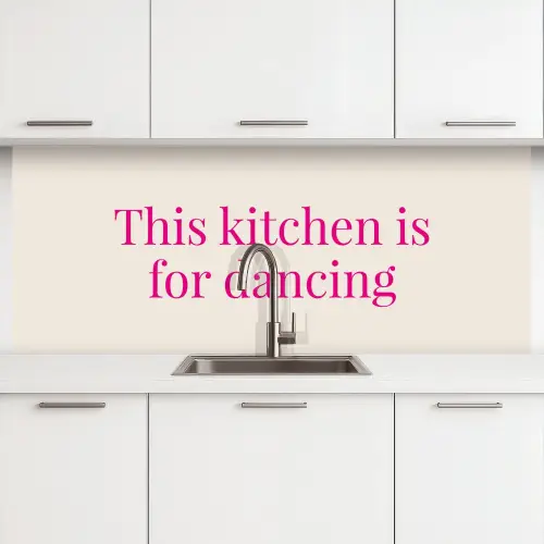 This kitchen is for dancing keuken achterwand 2 middel -3d