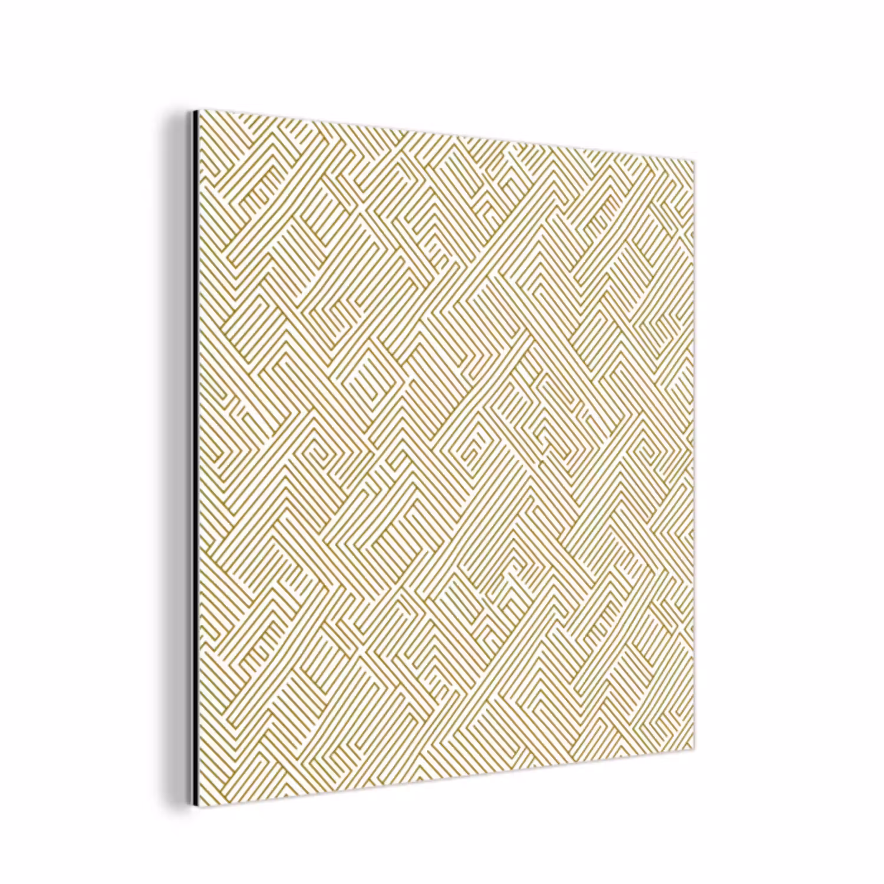 Geometrisch - Lijnen - Groen aluminium wit klein 46 -3d