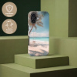 Palmboom - Schommel - Strand - Lucht Toughcase MagSafe Apple iPhone 17 klein -USP_PrintM_DE