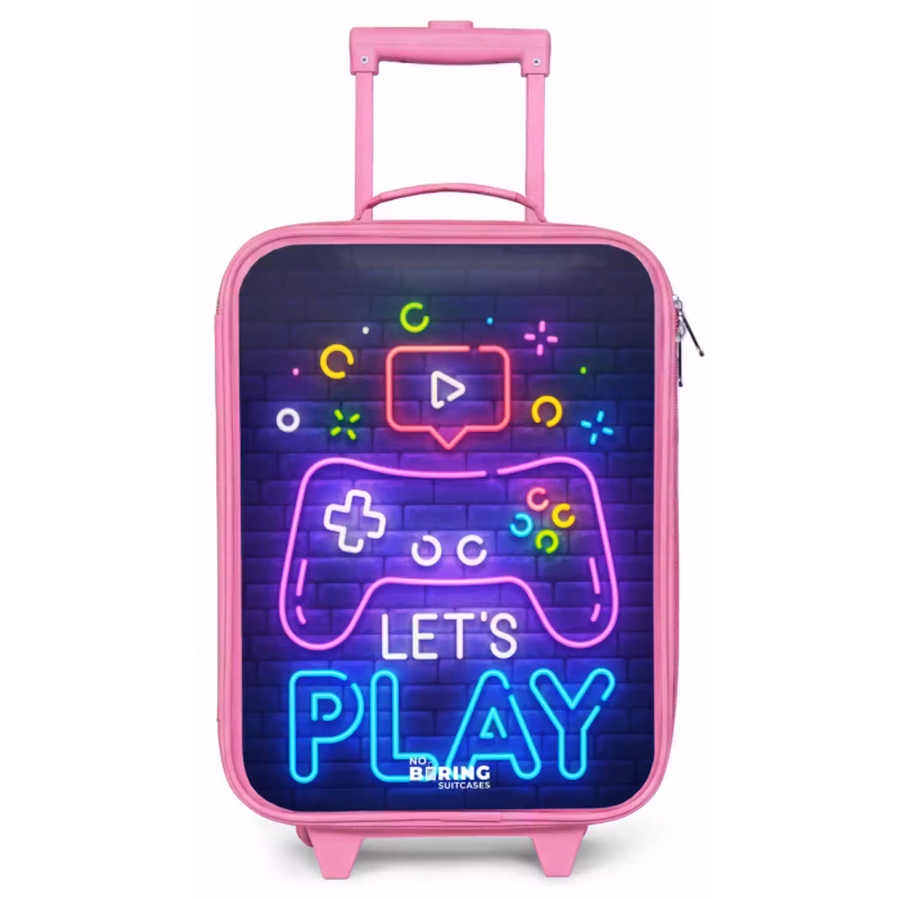 Neoncontroller tegen een bakstenen muur Kinderkoffer - Roze klein -zz3dotto