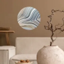 Marmerlook - Steen - Lijnen - Luxe - Marmer Wandcirkel behangsticker klein -sfeer1