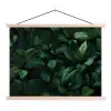Bladeren - Ovaal - Groen - Nerven textielposter latten blank klein -3d