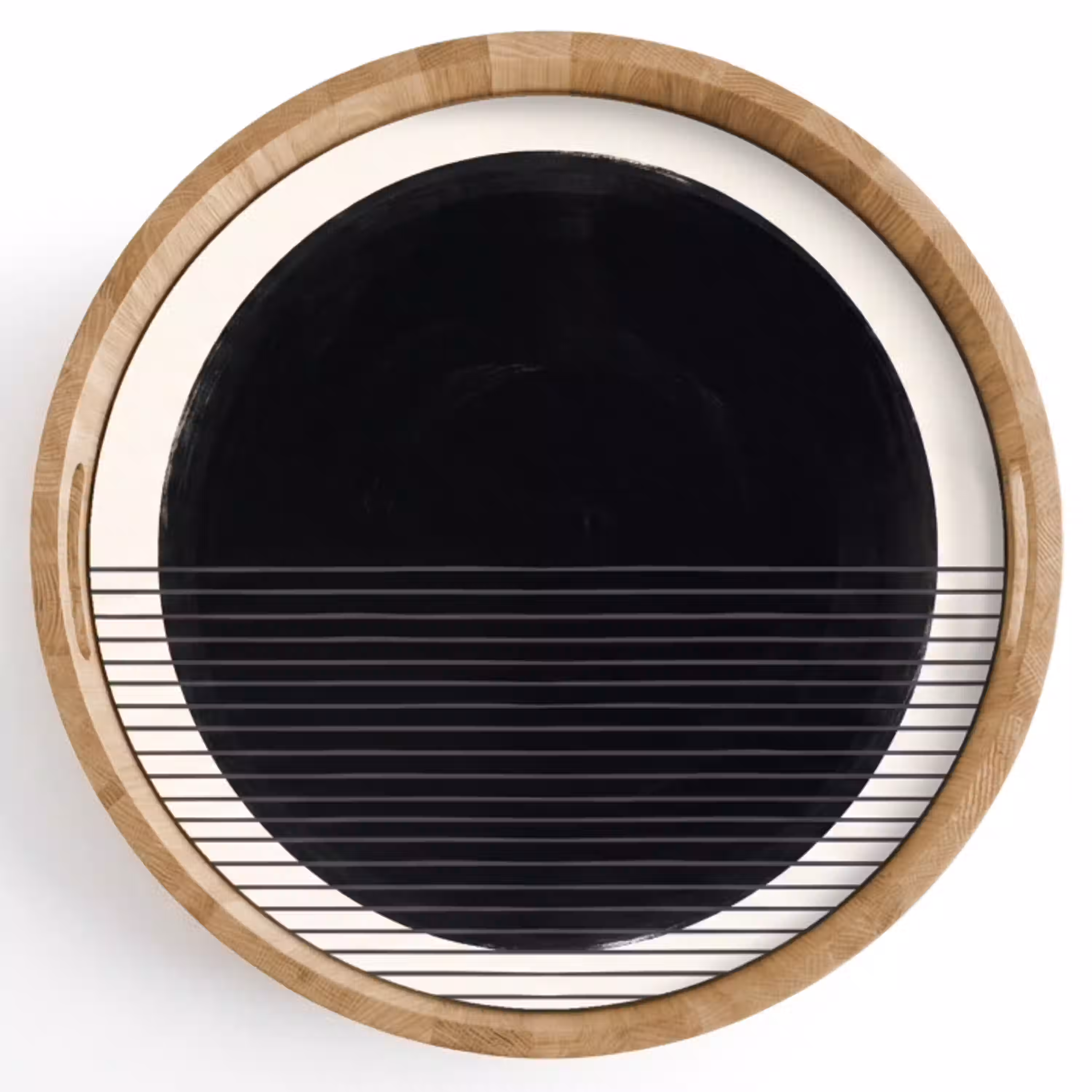 Cirkel - Lijnen - Abstract Dienblad Rond middel -z3d_shopping