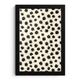 Madeliefjes - Grafisch - Zwart - Beige fotolijst zwart zonder passe partout klein 224 -3d
