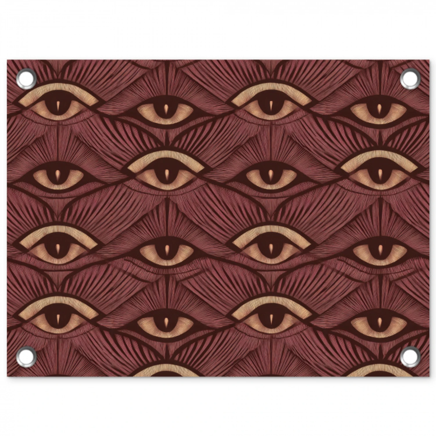 Mystiek - Ogen - Bruin tuinposter los doek klein 239 -3d