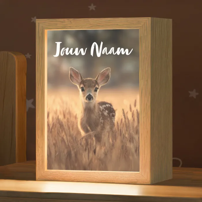 Hert - Graanveld - Bruin Light Box met kabel (Kinderlampje) klein -zzz_3d_website