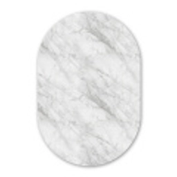 Klassiek - Marmer - Grijs Wandcirkel Ovaal Aluminium middel 839 -3d