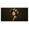 Bloemenhoed - Portret - Vrouw Muismat XXL klein -3d_leeg