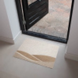 Abstract - Golven - Modern - Beige Deurmat klein -sfeer5