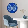 Vlinder - Wit - Getekend - Stippen Fotolijst rond zonder passe partout klein -sfeer2